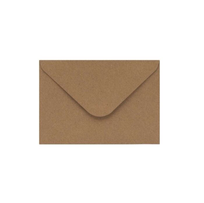 Ozdobne koperty C6 Kraftowe Brązowe, 120 gsm, 50 sztuk