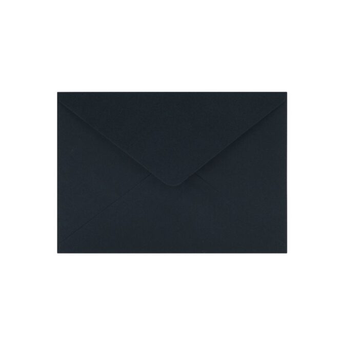 Koperty do zaproszeń C6 / Czarne / 120g/m², 50szt.